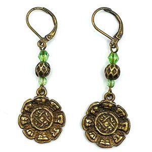Brass Tone Drop Earrings